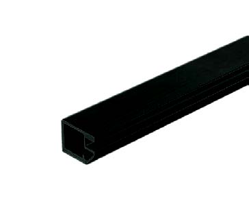 Perfil Aluminio Color Titanio 26mm Vidrio Encastrado Barra 3 Mt